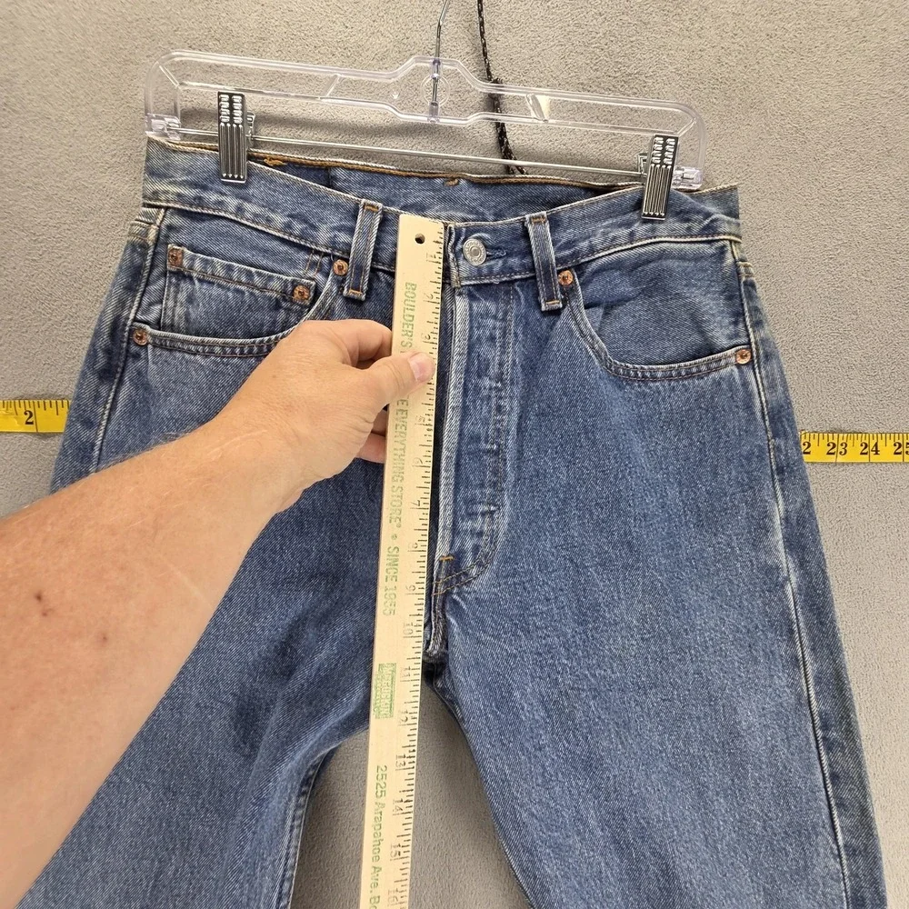 Vintage Levis 501 Jeans Mens Blue Straight Button Fly Made In USA Fits 29x31